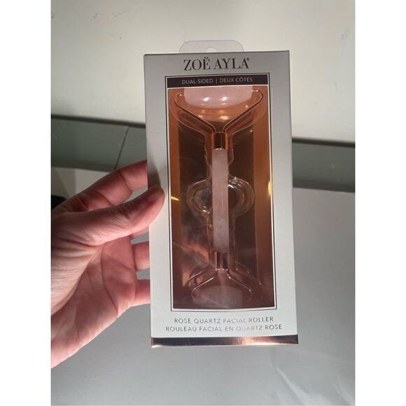 🔴 Zoe AYLA Rose Quartz Facial Roller NIB - Picture 5 of 8